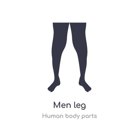 men leg outline icon. isolated line vector illustration from human body parts collection. editable thin stroke men leg icon on white backgroundのイラスト素材