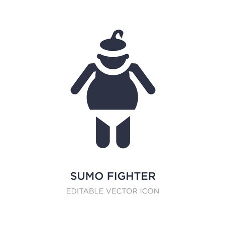 sumo fighter icon on white background. Simple element illustration from People concept. sumo fighter icon symbol design.のイラスト素材