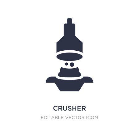 crusher icon on white background. Simple element illustration from Industry concept. crusher icon symbol design.のイラスト素材