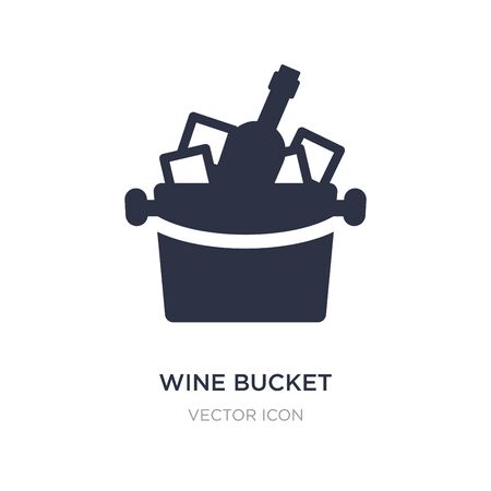wine bucket icon on white background. Simple element illustration from Alcohol concept. wine bucket sign icon symbol design.のイラスト素材