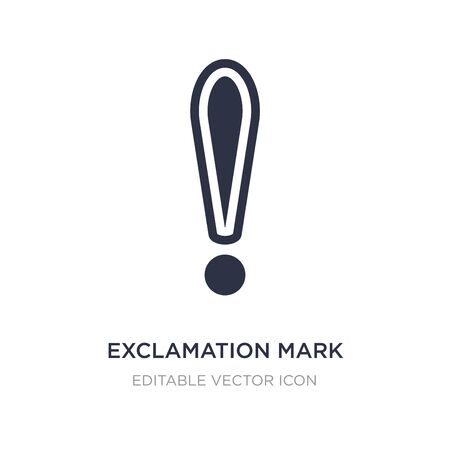 exclamation mark icon on white background. Simple element illustration from Signs concept. exclamation mark icon symbol design.のイラスト素材