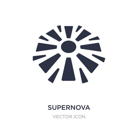 supernova icon on white background. Simple element illustration from Astronomy concept. supernova sign icon symbol design.のイラスト素材