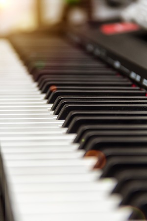 Professional midi keyboard piano keys.Electronic synthesizer piano key board.Play music,compose new...