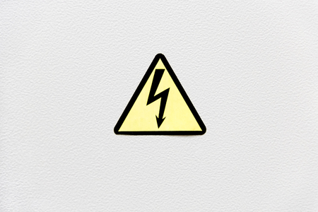 Vintage looking Signal of danger of death by electrocution following an electric shockの写真素材