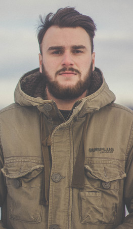 The guy with the hipster beardの写真素材