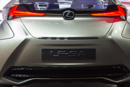 Geneva, Switzerland - March 4, 2015: 2015 Lexus LF-SA Concept presented on the 85th International Geneva Motor Showのeditorial素材