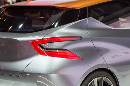 Geneva, Switzerland - March 4, 2015: 2015 Nissan Sway Concept presented on the 85th International Geneva Motor Showのeditorial素材