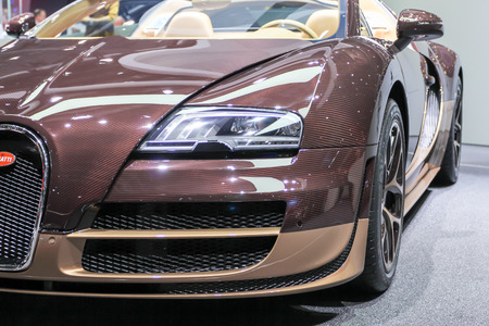 Geneva, Switzerland - March 2, 2014: 2014 Bugatti Veyron Rembrandt Bugatti presented on the 84th International Geneva Motor Showのeditorial素材