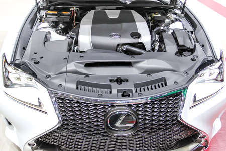 Geneva, Switzerland - March 2, 2014: 2014 Lexus RC 350 F Sport presented on the 84th International...