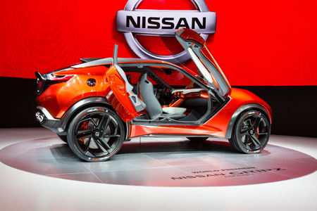 Frankfurt, Deutschland - September 15, 2015: 2015 Nissan Gripz Concept presented on the 66th International Motor Show in the Messe Frankfurtのeditorial素材