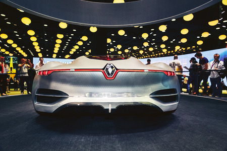 Paris, France - September 29, 2016: 2016 Renault Trezor Concept presented on the Paris Motor Show in...
