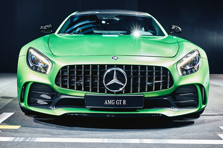 Paris, France - September 29, 2016: 2017 Mercedes-AMG GT R presented on the Paris Motor Show in the Porte de Versaillesのeditorial素材