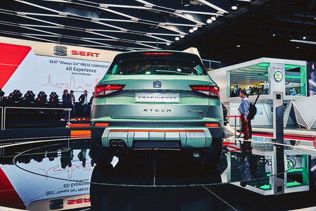 Paris, France - September 29, 2016: 2016 Seat Ateca Xperience Concept presented on the Paris Motor...