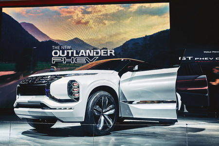 Paris, France - September 29, 2016: 2016 Mitsubishi Ground Tourer Concept presented on the Paris Motor Show in the Porte de Versaillesのeditorial素材