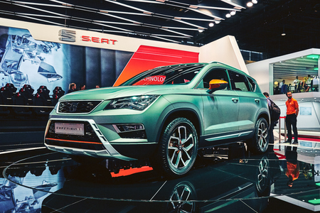 Paris, France - September 29, 2016: 2016 Seat Ateca Xperience Concept presented on the Paris Motor Show in the Porte de Versaillesのeditorial素材