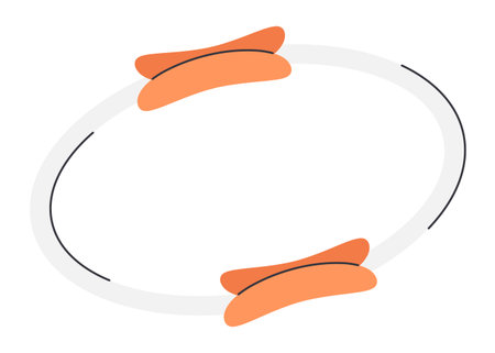 Magic Circle Dual Grip Equipment for Pilates.のイラスト素材