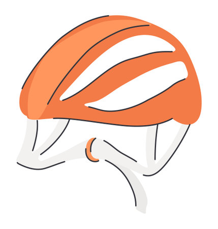 Protective Helmet for Bicycle Ride Training.のイラスト素材
