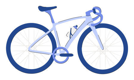 Blue Road Bicycle, Equipment for Cycling Sport.のイラスト素材