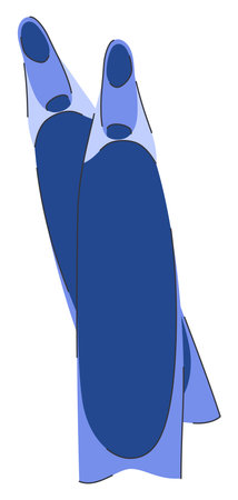 Rubber Flippers Pair For Swimming and Scuba Divingのイラスト素材
