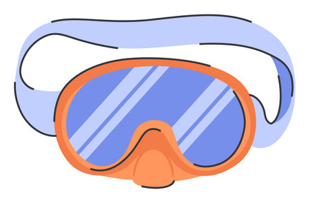 Water Diving Mask for Snorkelling and Scuba Dive.のイラスト素材