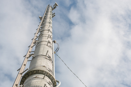 Control units of telephone pole in the countrysideの写真素材