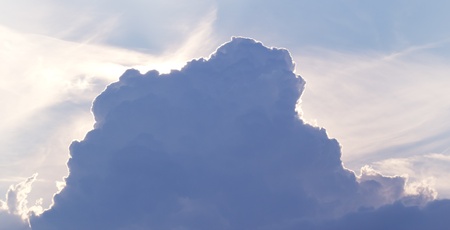 a large dark cloudの写真素材