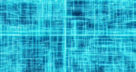 blue 3d abstract geometric background