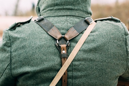 Equipment and uniforms of the German soldierの写真素材