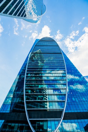 Tower-skyscraper against the sky in Moscow. Russia, Moscowのeditorial素材
