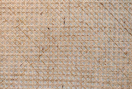 Closeup view of Handcraft woven bamboo strips pattern made in Myanmar.の写真素材