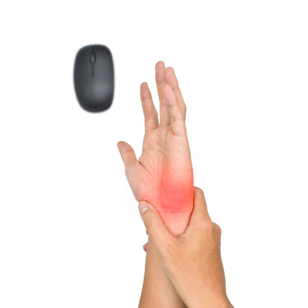 Mouse hand syndrome in Asian young man. Pain at the base of hand or wrist due to prolonged use of computer mouse.