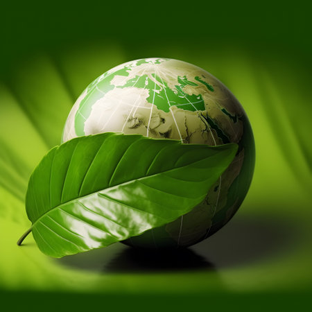 Planet earth. Concept and idea of earth day, environmental day or world nature conservation day.の素材