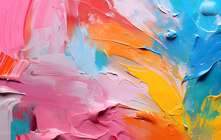 Abstract oil painting background. Oil on canvas texture. Color texture. Fragment of artwork. Brushstrokes of paint.の素材