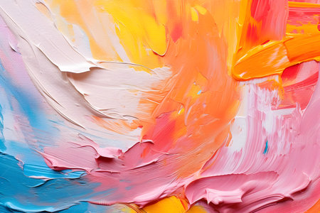 Abstract oil painting background. Oil on canvas texture. Color texture. Fragment of artwork. Brushstrokes of paint.の素材