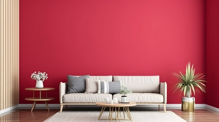 Interior home design. Minimalistic living room decoration.の素材