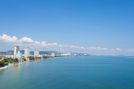 Hua Hin beach in Thailandの写真素材