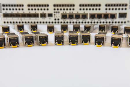 Internet SFP network modules for network switchの写真素材