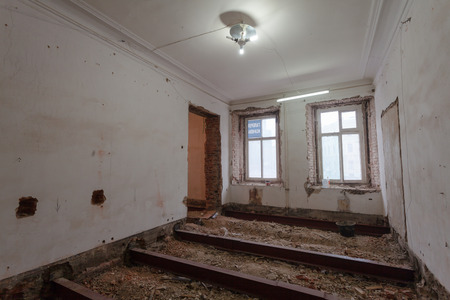 Interior of apartment  during on the renovation and constructionの写真素材
