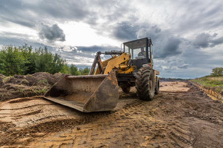 Road Construction and working of the construction machinery.