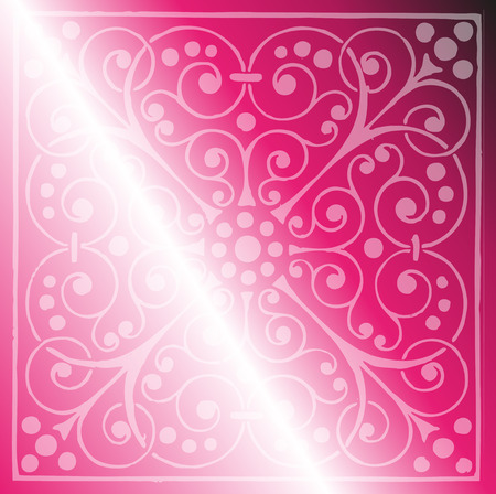 Floral Pattern on a Pink Backgroundのイラスト素材