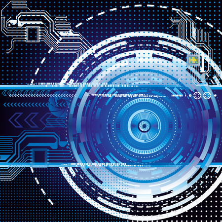 Dark blue abstract technology backgroundのイラスト素材