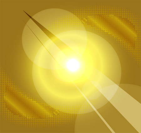 Gold background with a burst lightのイラスト素材