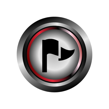 Flag sign buton vectorのイラスト素材