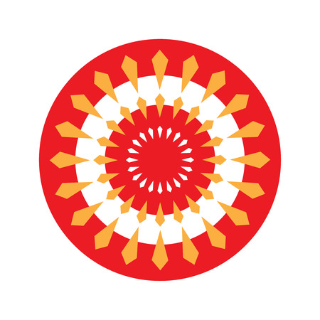 Circular rotation arrows in redの写真素材