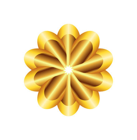 Golden flowerの写真素材
