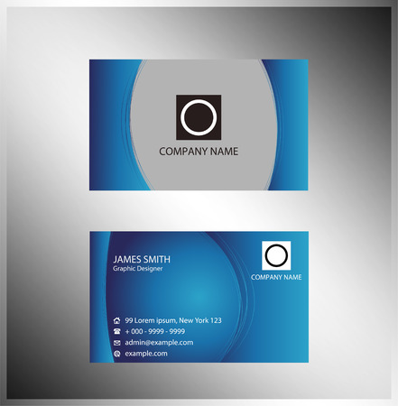 Blue business cardのイラスト素材