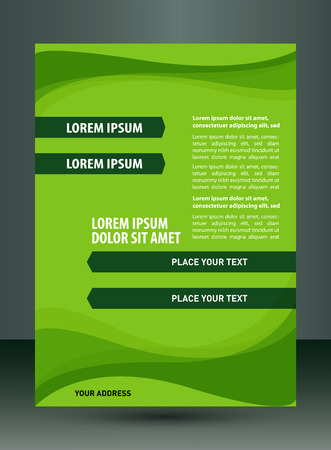 Green brochure design element templateのイラスト素材