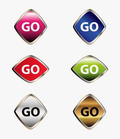 Go icon setのイラスト素材