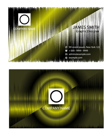 Collection of horizontal abstract business cardsのイラスト素材