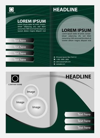 Professional business flyer, corporate brochure design templateのイラスト素材